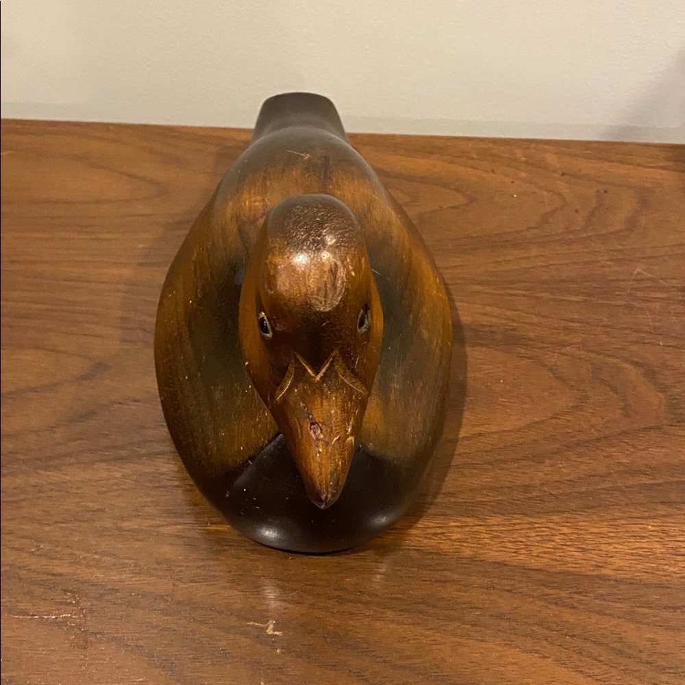 Handcrafted Wooden Duck decoy - Brown - Picture 4 of 8